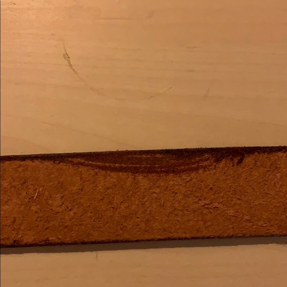 By Zero brown leather belt geometric silver buckle - Picture 8 of 9